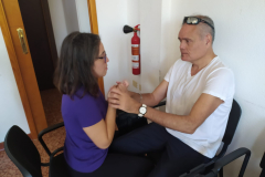 Usuario de la asociación realizando una actividad