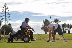 Usuarios jugando al golf