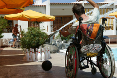 Usuario jugando a los bolos